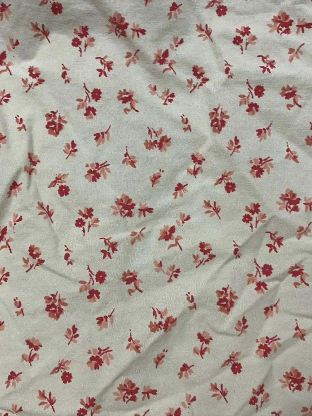 2 VTG Ralph Lauren Calico Red Floral Cotton USA Made Ruffle Trim Pillow Cases